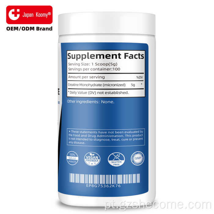 Shecome Creatina Monohidratada Suplemento para Crescimento Muscular